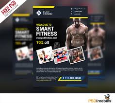 fitness or gym flyer template free psd