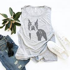 Dog Tank Top Vintage Boston Terrier