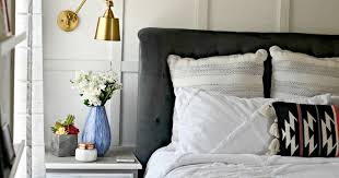 Corbett gigi 17 3/4 high gold leaf wall sconce. Shop Lina S Bright And Modern Bedroom Refresh
