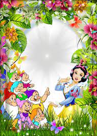 Snow White And The Seven Dwarfs Kids Transparent Frame Disney Frames Boarders And Frames Snow White