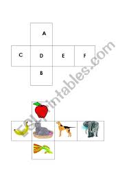 Included are 3 printable versions for color and b&w printers. English Worksheets Alphabet Dice
