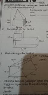 Gabungan = 216 cm^3 + 648 cm^3 = 864 cm^3 semoga membantu. 1 Berdasarkan Gambar Tersebut Tentukan Volume Gabungan Bangun Di Atas2 Benda Tersebut Terdiri Dari Brainly Co Id