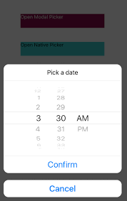 React native modal is an inbuilt component that is used to create modal popups. Datepickerios Minuteinterval Prop Doesn T Work Issue 16 Mmazzarolo React Native Modal Datetime Picker Github