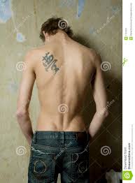 Homme Avec Le Tatouage Sur Le Dos Image Stock Image Du Homme Personne 7757651