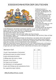 Texte Essen Essgewohnnheiten Der Deutschen In 2021 Deutsch Lernen Deutsch Deutsch Lernen Kinder