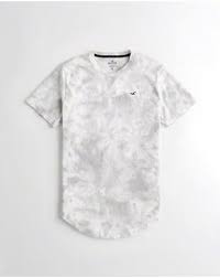 Black And White Tie Dye Shirt Mens Tie Dye Curved Hem T Shirt Light Grey Tie Dye Mens Tops Shirts Fashion