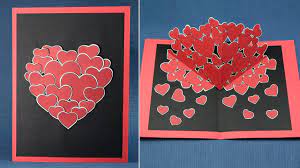 Watch the video or follow the below steps! Diy Valentine Pop Up Card How To Make Pop Up Hearts Card For Valentine S Day Youtube