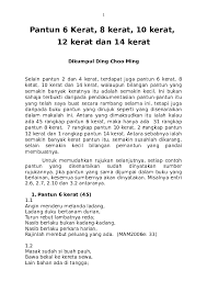 Bahasa melayu tingkatan 1 : Doc Pantun 6 Kerat 8 Kerat 10 Kerat 12 Kerat Dan 14 Kerat Choo Ming Ding Academia Edu