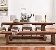 Surface is hand planed, showing small visible dents and carvings to resemble the look of salvaged lumber. Benchwright Extending Dining Table Alfresco Brown Wood Dining Bench Extendable Dining Table Dining Room Table