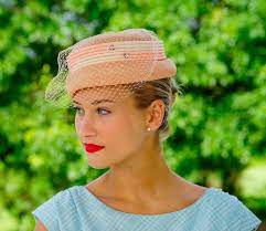 Vintage Pink Straw Bucket Hat Pillbox Hat 1950s 1960s Hat Etsy Hats Vintage Vintage Millinery Hats For Women