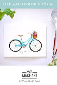 Summer Bicycle Watercolor Kit Watercolor Kit Let S Make Art Bicycle Painting