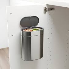 Brogrund Abfalleimer Mit Druckdeckel Edelstahl 4 L Ikea Osterreich Abfalleimer Mulleimer Ideen Kuchenmulleimer