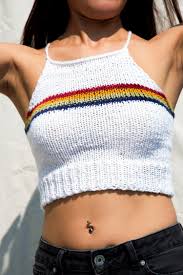 This pattern contains instructions to make the breezy crop top (one size fits most teen/adult). 10 Easy Knitting Top Patterns Beautiful Dawn Designs