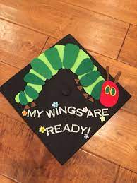 Hungry Little Caterpillar Grad Cap Kindergarten Graduation Cap High School Graduation Cap Decoration Teacher Graduation Cap