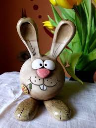 Osterhase Die Dicke Frieda Grosse M Topferhandwerk Klopapierrollen Basteln Ostern Topferarbeiten