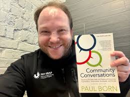Weekends are for learning. Found this gem of a book by Paul Born C.M. at a  Value Village in Edmonton. Community Conversations is a must read for  anyone building ecosystems. Should I