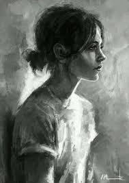 Alone Art Drawing Black And White Deviantart Girl Digital Painting Art Painting Portrait Painting