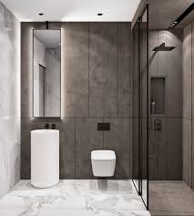 Modern small bathroom designing idea. 2 Modern Home Designs With Colourful Twists Modern Bathroom Design Bathroom Design Toilet Design