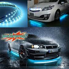 New 4x Ice Blue Led Strip Under Car Underglow Underbody Neon Light Kit For Ford Ebay
