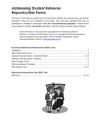 This is a sample from functional behavioral assessment, diagnosis, and treatment: Reproducible Forms From Addressing Student Behavior Word Format