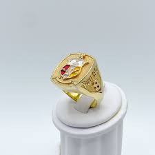 It's like getting two decals for the price of one! Kappa Alpha Psi Shield Ring Gold Plated