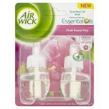 Air Wick Pink Sweet Pea Plug In Air Freshener Refill 2 Pack Wilko
