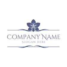 Blue Decoration And Orchid Logo Design Flower Logo Design Logo Design Custom Logo Design