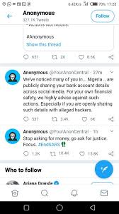 Anonymous bank accounts, also known as secret bank accounts, numbered bank accounts, or goldfinger accounts, were introduced in the 1940s. Endsars Anonymous Hacker Ask Nigerians To Stop Sending Their Account Numbers Crime Nigeria