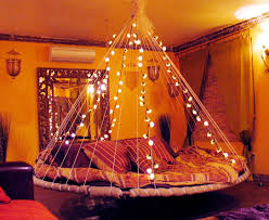 Led ceiling lights for bedroom, 36w music. 45 Ideas To Hang Christmas Lights In A Bedroom Shelterness