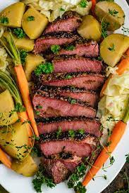 Slow Cooker Corned Beef With Sweet Mustard Glaze Host The Toast Recipe Slow Cooker Corned Beef Cooking Corned Beef Brisket Corned Beef