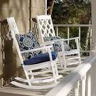 Outdoor Rocking Chairs : White m