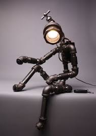 Economisez sur tous vos achats ampoule pas cher ! Robot Plongeur Lampe Metal Ampoule Led Variateur De Lumiere Telecommande Antique Alive Artisanat Coree Lampe Recyclee Lumiere De Poulie Lampe Decoration