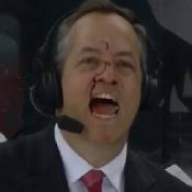 Rangers TV reporter John Giannone bloodied after taking puck to face (Video)