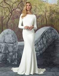 Turn Heads With This Crepe Long Sleeve Fit And Flare Gown Lined With Jersey From Top Justin Alexander Wedding Dress Long Wedding Dresses Wedding Dresses Simple