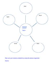 Sensory Detail Graphic Organizer Chart