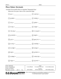 place value decimals edboost