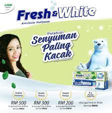 Ubat gigi fresh and white. Malaysia Contests Promotions Fresh White Senyuman Paling Kacak The Most Beautiful Smile 3 July 2020 3 August 2020 First Prize X1 Winner Rm500 Cash And 4 Packs Of Fresh