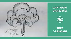 Cartoon Republic Day Pencil Sketch Drawing For Kids Indian Flag Patriotic Drawing Idea For Kids India Flag Drawings Tree Drawing