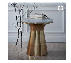 Ideas For Table Bases Can Be Made In Steel Brass Pedestal Side Table Pedestal Coffee Table White Marble Side Table