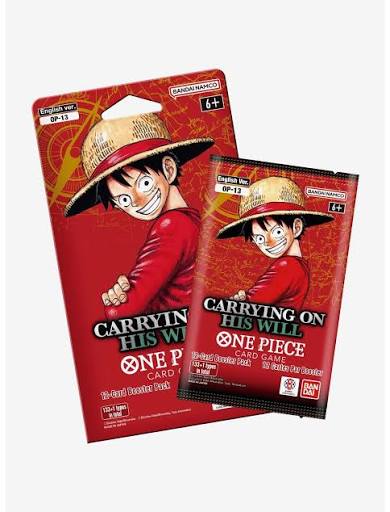 One Piece CG: Carrying on His Will (OP-13) Sleeved Booster Pack - Engl – GC Hobby