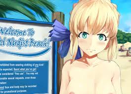 FGO Hentai: Artoria Pendragon Topless at a Nude Beach! 