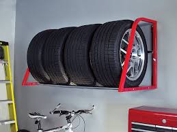 Wall Mount Tire Rack Garage Organizer Wheels Storage Holder Hang Shelf Loft New Hyloft Tire Rack Garage Organization Shelves