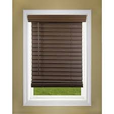 Regal Estate 2 Cordless Faux Wood Blind Dark Oak Walmart Com Dark Window Treatments Faux Wood Blinds Vinyl Blinds