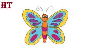 This tutorial will be looking at how to draw a monarch butterfly. Butterfly To Draw So Cute For Kids How To Draw A Cartoon Butterfly Step By Step