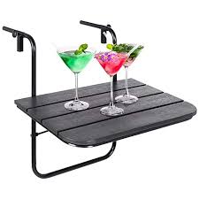 Best Choice Products Outdoor Weather Resistant Portable Folding Hanging Balcony Railing Table Servin Balcony Railing Hanging Table Outdoor Furniture Protection