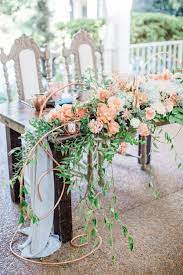 Whimsical Nashville Garden Wedding In Coral Peach Copper And Dusty Blue September 29 Nashville Garden Wedding Event Venue Cj S Off The Square In 2021 Peach Wedding Decorations Peach Wedding Theme Blush Wedding Theme