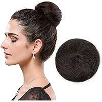 Amazon.com : Hairro Human Hair Messy Bun Hair Piece For Women Real Hair  Scrunchies Messy Bun Extension Remy Updo Wrap On Bun Accessories Rubber  Band Wavy Donut Bridal Hair Bun 25g #4P613