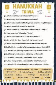 Instantly play online for free, no downloading needed! 100 Hanukkah Trivia Questions Answers Meebily