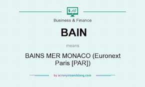 What Does Bain Mean Definition Of Bain Bain Stands For Bains Mer Monaco Euronext Paris Par By Acronymsandslang Com