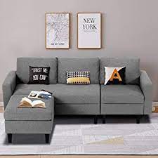 100 To 500 Sofas Couches Amazon Com Small Gray Sectional Sofa Grey Sectional Sofa Modern Sofa Living Room